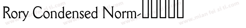 Rory Condensed Norm字体转换